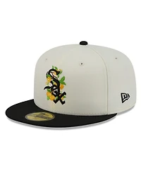 New Era Men's White/Black Chicago White Sox Blossom 59FIFTY Fitted Hat