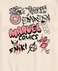 Airwaves Men's Marvel Super Hero Doodles Graphic T-Shirt