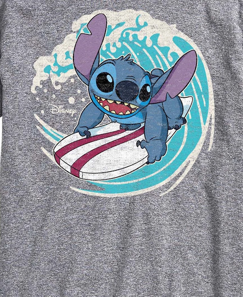 Airwaves Men's Lilo And Stitch Surf Graphic T-Shirt