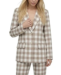 Lily and Lionel London Women's Oatley Check Print Blazer Jacket