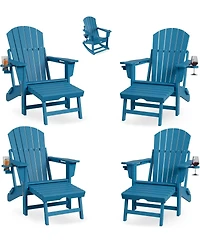 gaomon PeakPursuit Adirondack Outdoor Rocking Chairs with Two Cup Holders
