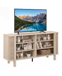 Slickblue Modern 59-Inch Tv Stand with Adjustable Shelving