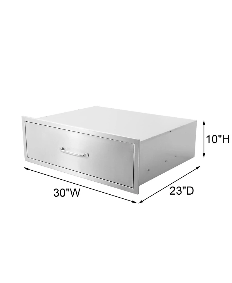 homfan Stainless Steel Storage Drawer, Metal Cabinet Drawer for Kitchen, Pantry, or Laundry Room