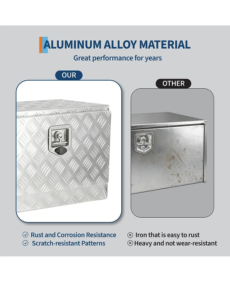 gaomon Heavy Duty Aluminum Underbody Truck Tool Box