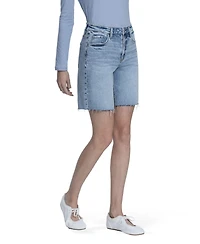Vervet Women's High Rise Raw Hem Denim Shorts