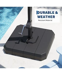 gaomon 4 Piece Hdpe Cantilever Umbrella Stand, Patio Umbrella Base 330 lb Capacity