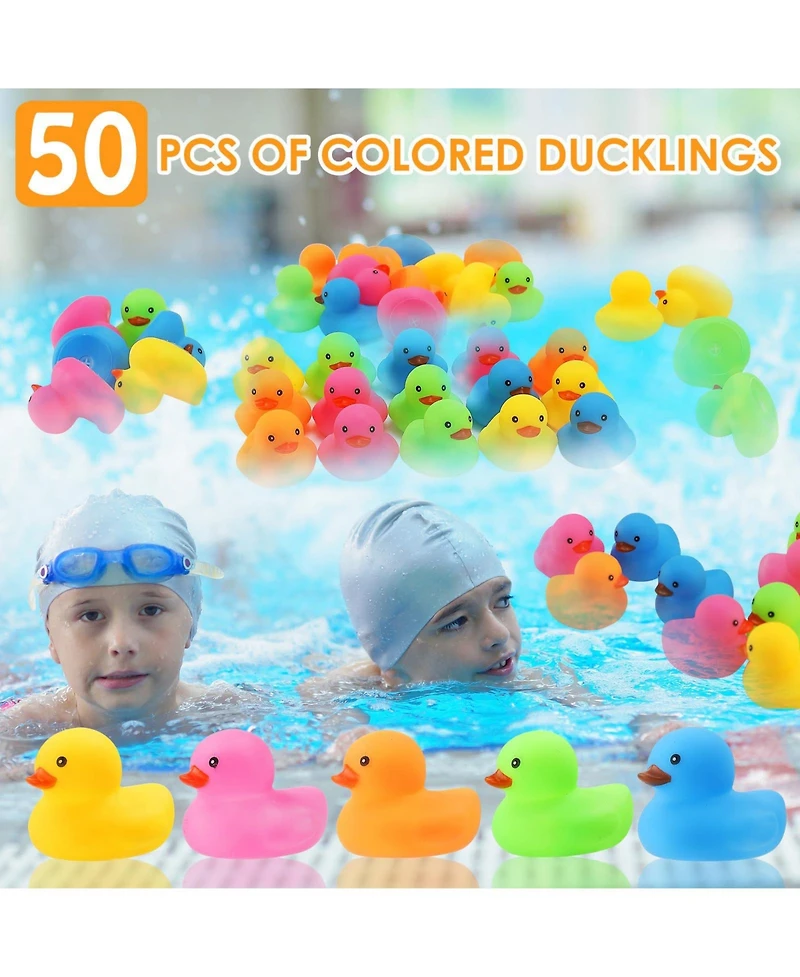 Gnuadz 50Mini Rubber Duck Bath Toy Party Favor Pool Float Game Gift