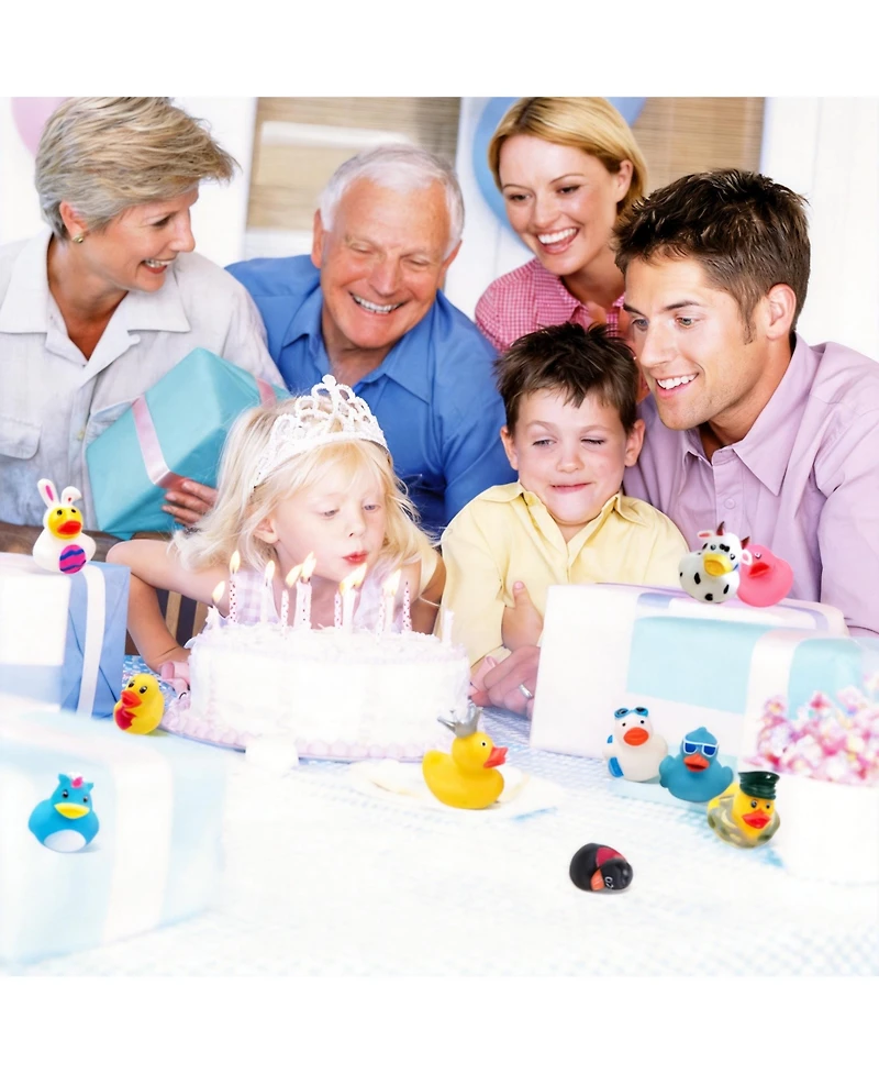 Gnuadz 200Pack Rubber Duck Bath Toy Party Favors 50 Styles