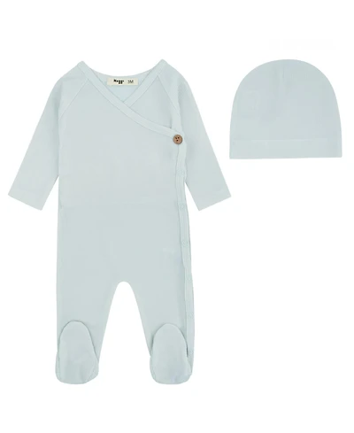 NoggiWear Baby Girls ( 1M to 12M ) Ribbed Striped Wrap Footie Set