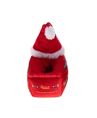 Disney Cars Christmas Slippers Boys' Lightning McQueen Mater Cozy Warm Holiday Theme Soft Plush (Toddler Sizes 5-10/ Little Kid 11-1