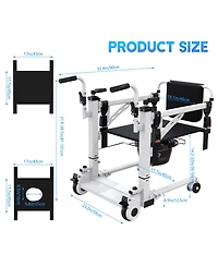 gaomon Electric Transfer Lift Chair with Commode Seat for Home Mobility Assistance