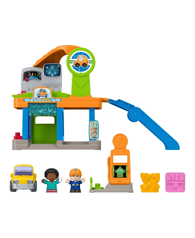 Fisher Price Little People Fillin' Fun Service Station Folding-Ramp Playset, Ages 1+
