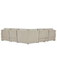 Aspen 3 Pm 6-Piece Leather L Sectional Sofa Set (Laf Recliner, Raf Console, Corner, 2 Armless Chair), Macy's Exclusive