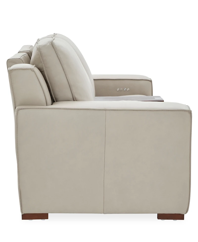 Aspen 3 Pm 3-Piece Leather Sofa Set (Laf Recliner, Raf Console), Macy's Exclusive