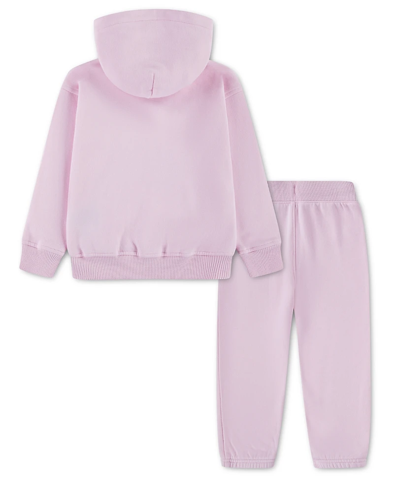 abercrombie kids Toddlers Girls' 2T-5T Essential Long-Sleeve Hoodie and Pants, 2-Piece Set