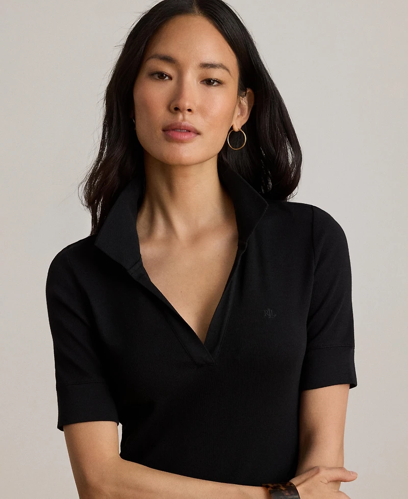 Lauren Ralph Women's Rib Knit Collared Dress