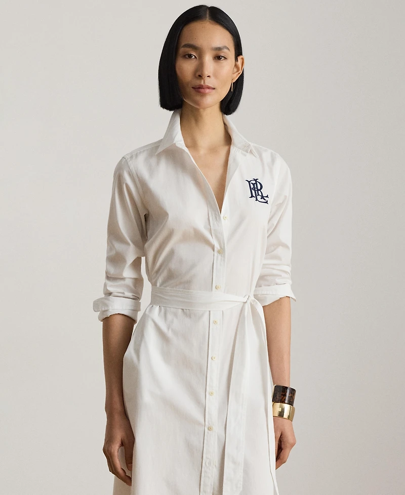 Lauren Ralph Women's Button-Down Collared Dress