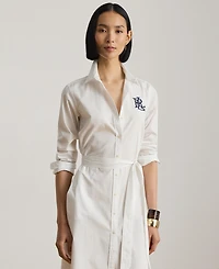 Lauren Ralph Women's Button-Down Collared Dress