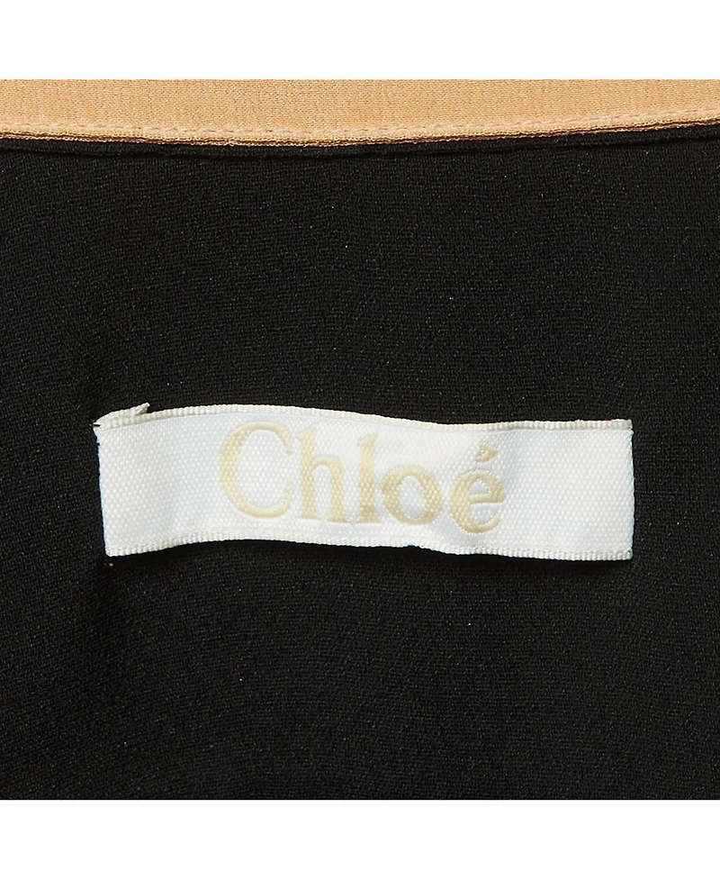 Pre-Owned Chloe Women's Crepe Neck Tie Detail Short Dress
