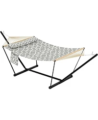 gaomon Outdoor Double Hammock with Heavy Duty Adjustable Steel Stand