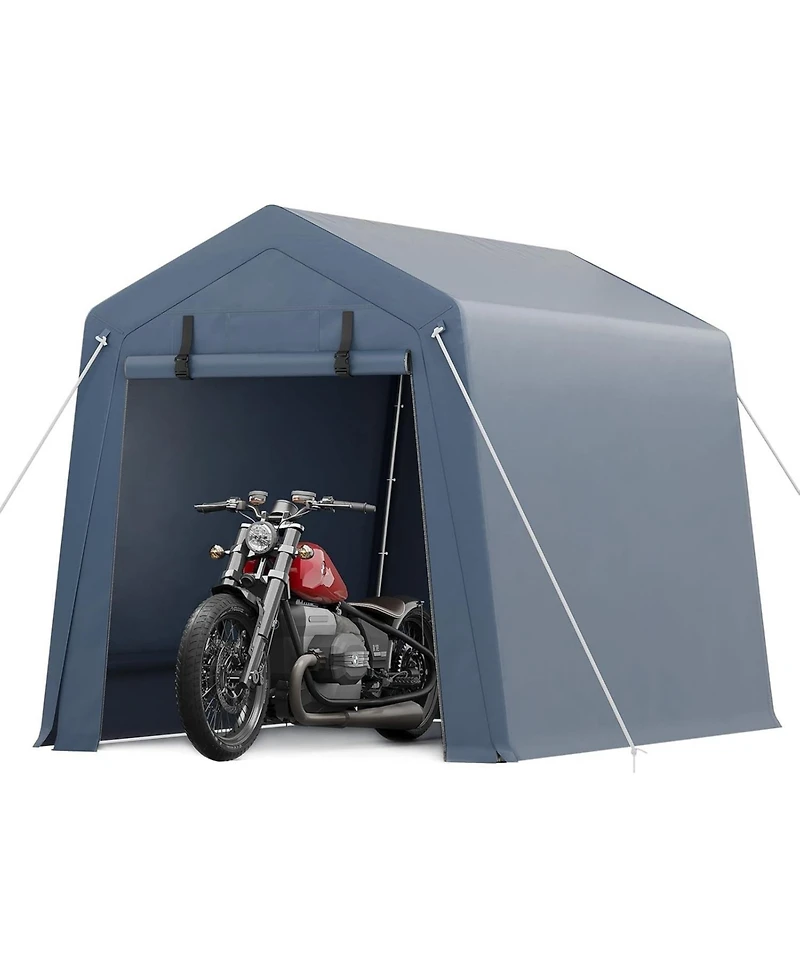 gaomon Outdoor Storage Shed, Portable Carport, Heavy Duty Waterproof Tarp with Roll-Up Zipper Door and Ventilated Windows