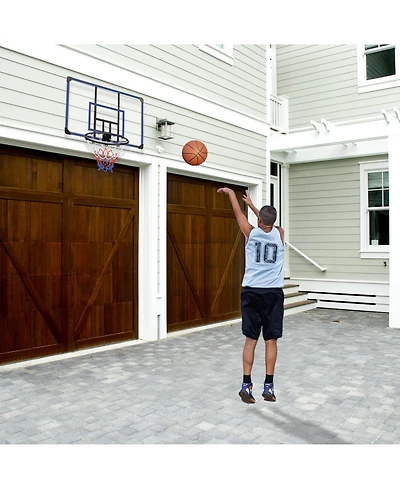 Zeny Wall-mounted basketball hoop, shatterproof back, folding hoop, durable hoop and all-weather mesh for indoor and outdoor use