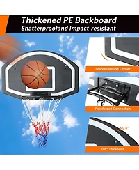 Zeny Wall-mounted basketball hoop, shatterproof back, folding hoop, durable hoop and all-weather mesh for indoor and outdoor use