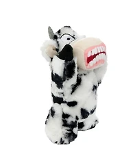 Mighty Jr Angry Animals Mad Cow, Durable Plush Squeaky Dog Toy