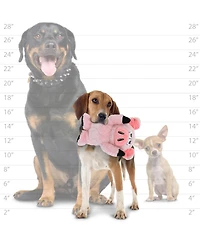 Mighty Angry Animals Pig, Durable Plush Squeaky Dog Toy