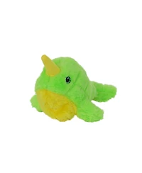 Mighty Jr Arctic Narwhal, Durable Plush Squeaky Dog Toy