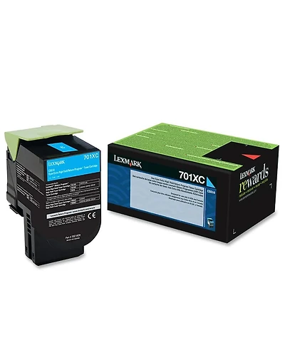 Lexmark 70C1XC0 Cyan Toner Cartridge for Voyager CS31/CS41/CS51 Series Printers, 4000 Pages Yield