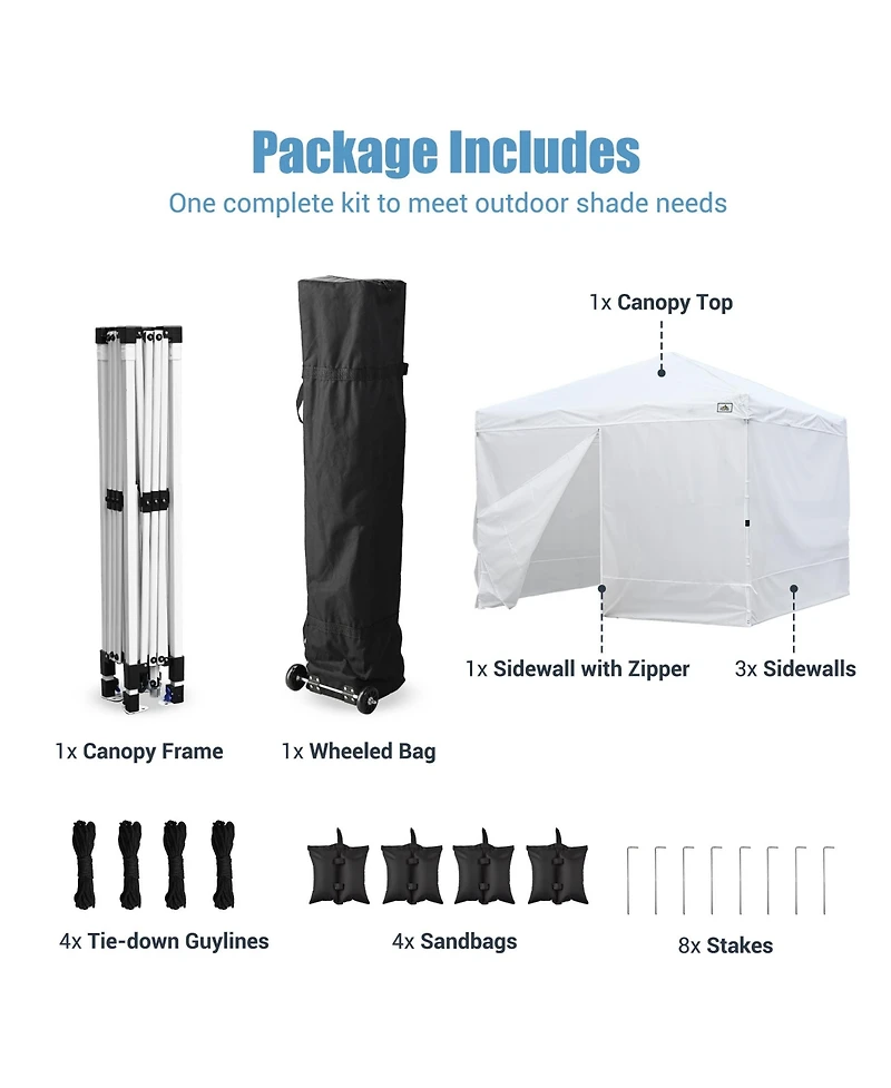 WinSpin Modular Prize Wheel and 10x10ft Pop Up Canopy 4 Sidewalls 12 Backup Panels