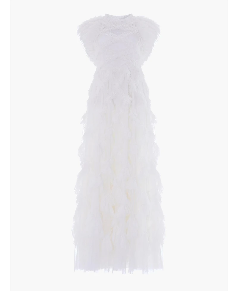 Needle & Thread Women's Genevieve Ruffle Short Sleeve Maxi Gown