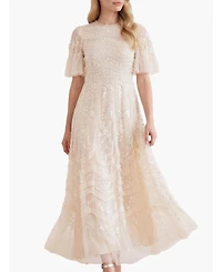 Needle & Thread Women's Gianna Ruffle Short Sleeve Maxi Gown