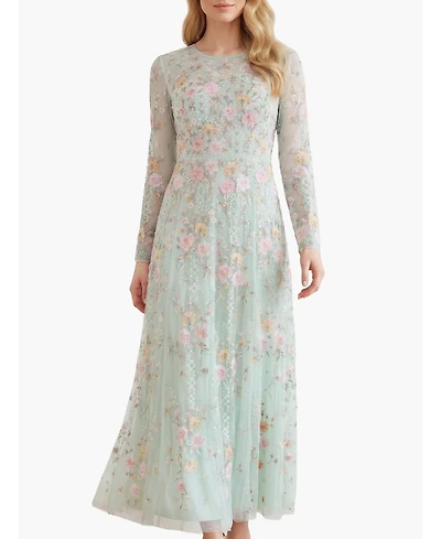 Needle & Thread Women's Garden Rose Long Sleeve Maxi Gown