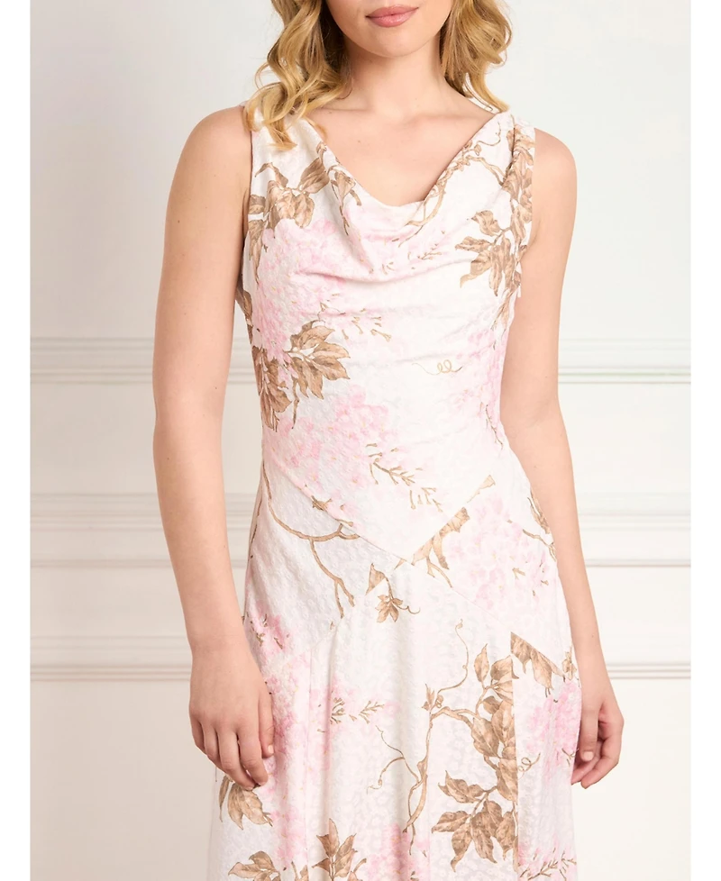 Needle & Thread Women's Wisteria Jacquard Cowl Neck Gown