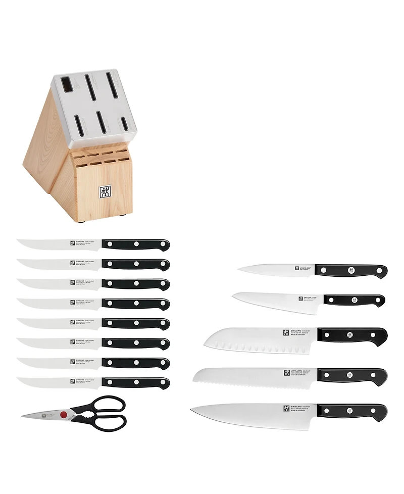 Zwilling Gourmet 15-Piece Self-Sharpening Knife Set