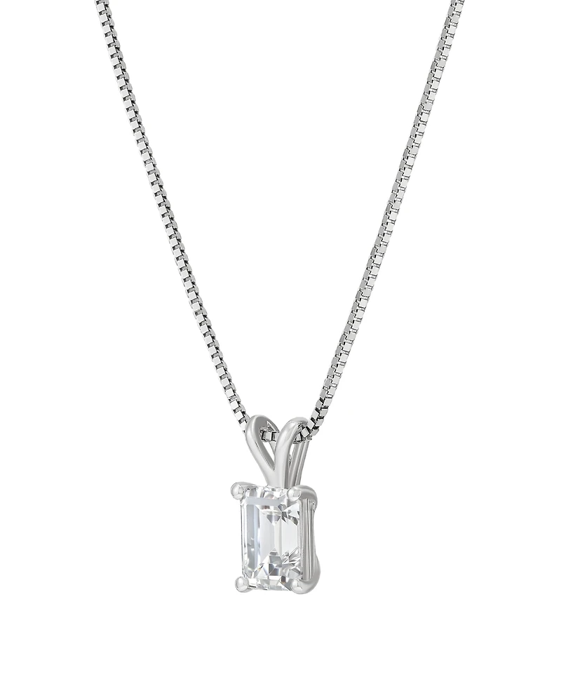 Macy's Igi Certified Lab-Grown Diamond Solitaire Pendant Necklace (1/2 ct. t.w.) in 14k White Gold