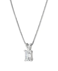 Macy's Igi Certified Lab-Grown Diamond Solitaire Pendant Necklace (1/2 ct. t.w.) in 14k White Gold