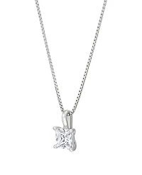 Macy's Igi Certified Lab-Grown Diamond Solitaire Pendant Necklace (1/2 ct. t.w.) in 14k White Gold