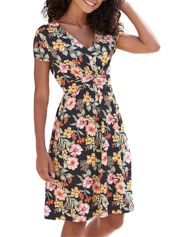 Lascana Women's Floral Short Sleeve Dress