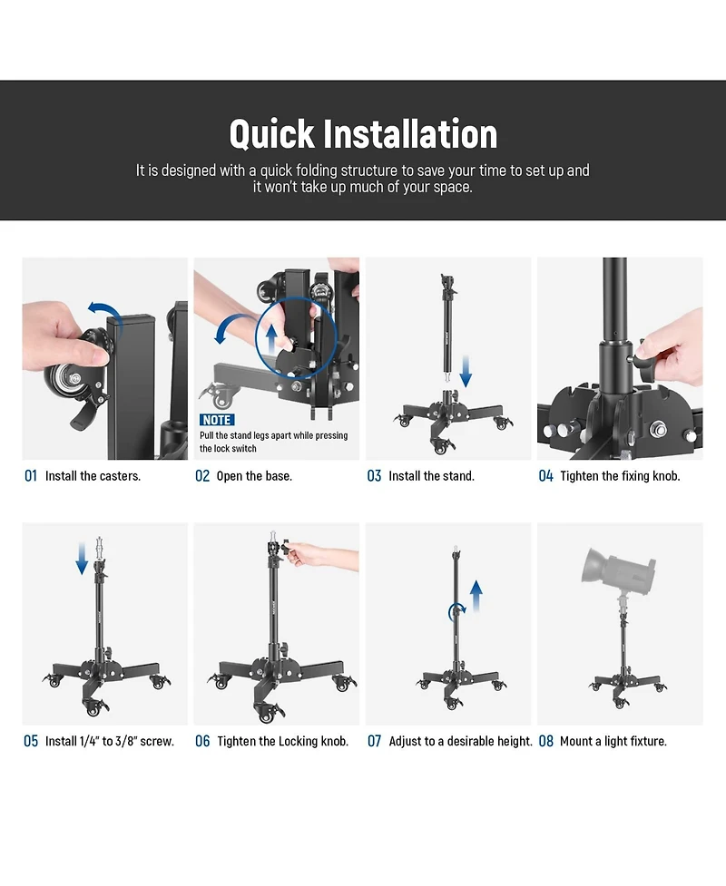 Neewer Photography Light Stand with 2.4ft
