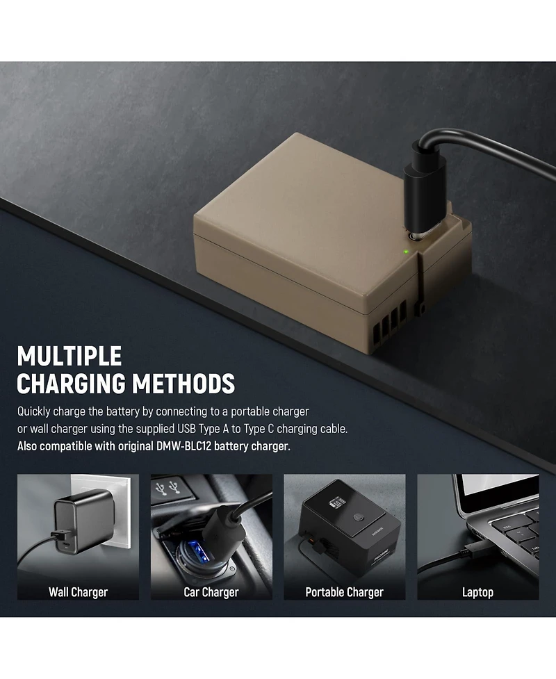 Neewer Dmw-BLC12 Camera Battery and Charging Accessory