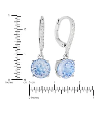 Macy's Sterling Silver Starlight Cubic Zirconia Leverback Earrings
