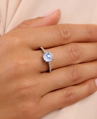 Macy's Sterling Silver Starlight Cubic Zirconia Ring