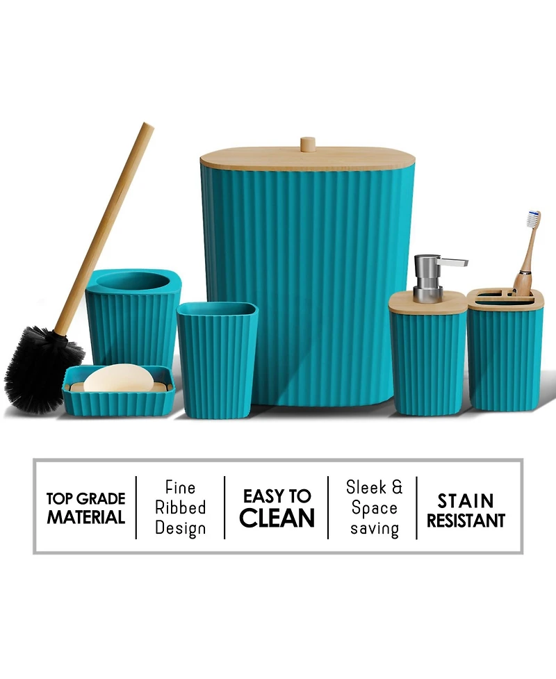 Modern Complete Bathroom Decor and Shower Caddy Set
