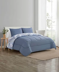Bryony Floral Soft Patchwork Design 3-Piece Comforter Set