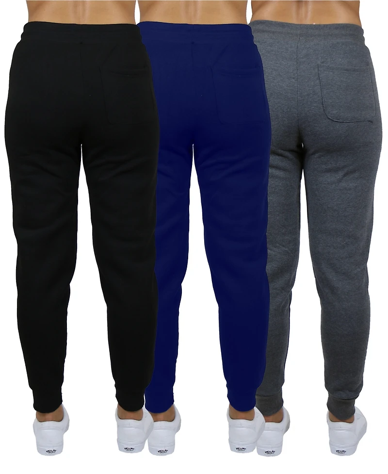 Blue Ice Women's Loose Fit Heavyweight Classic Fleece Jogger Sweatpants- 3 Pack