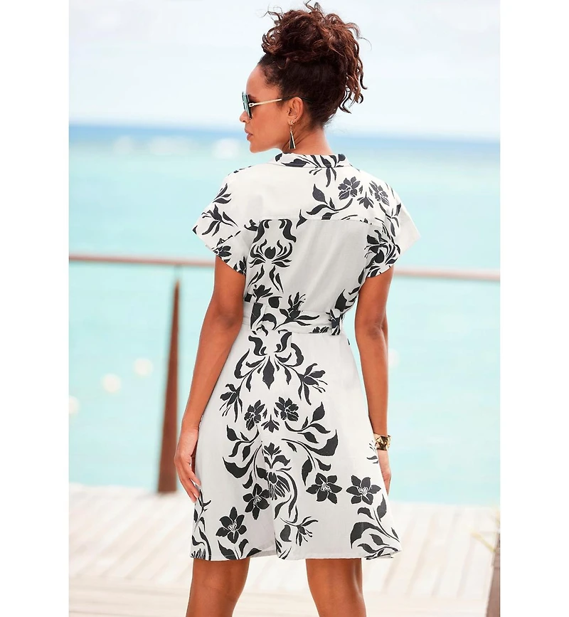 Lascana Women's Belted Shirt Dress