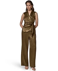 Donna Karan New York Women's Tie Waist Sleeveless Top